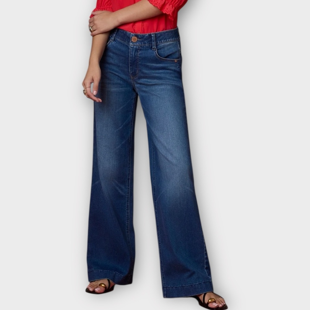 Wit & Wisdom Sam High Rise Wide Leg Jeans 0